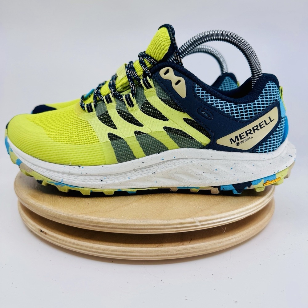 Merrell Antora 3 GTX Shoes Womens 8.5 Lime Trail Running Gore-Tex Sneakers